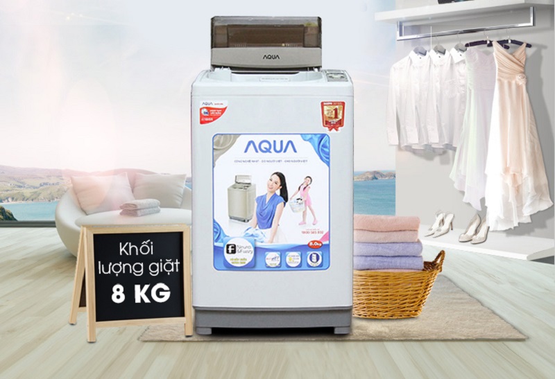 khối lượng giặt 8kg