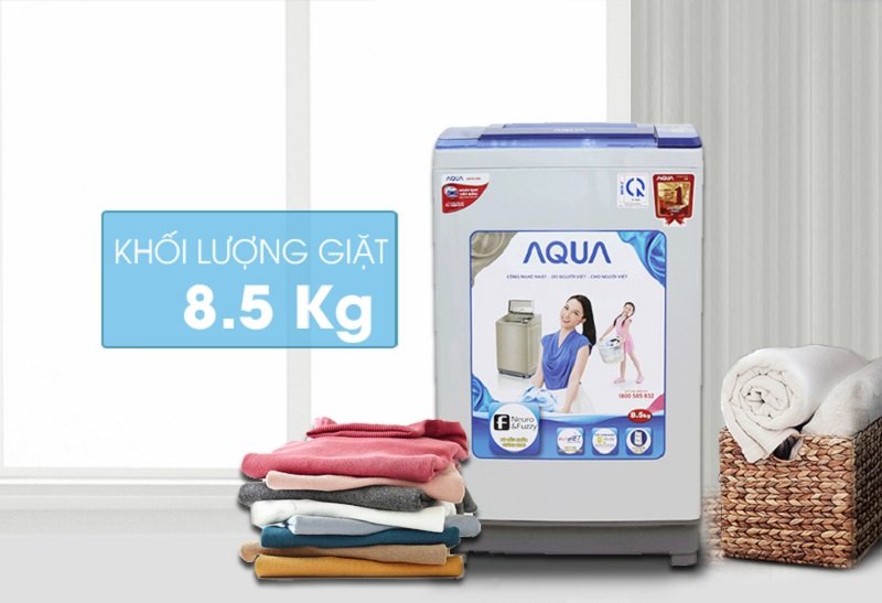 khối lượng giặt 8.5kg