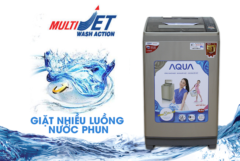 nhiều luồng nước phun