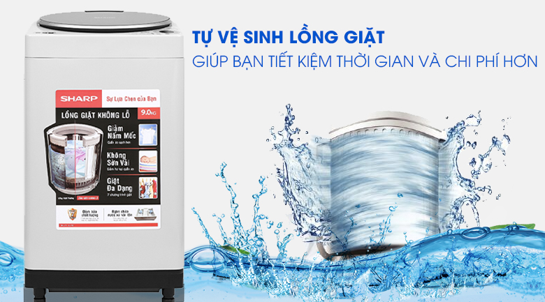 tự vệ sinh lồng giặt